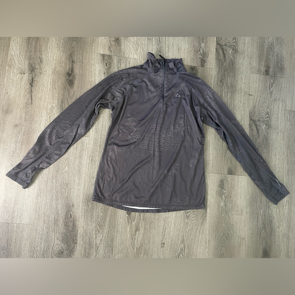 Paradox Gray Patterned Quarter-Zip Pullover